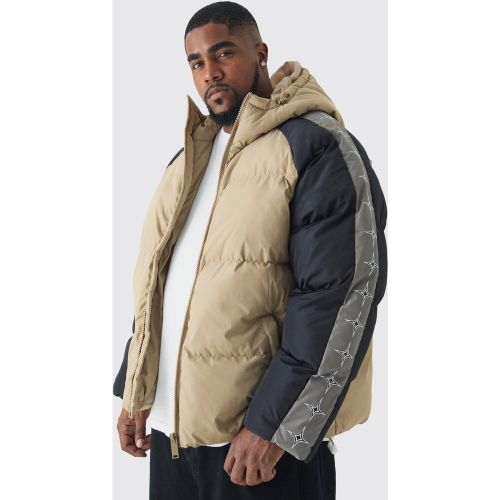 Grande taille - Doudoune color block grise - XXXL - Boohooman - Modalova