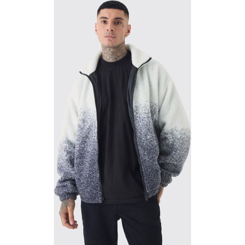 Tall - Veste oversize en polaire à col cheminée homme - S - Boohooman - Modalova