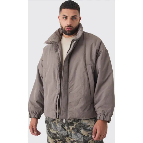 Grande taille - Manteau oversize matelassé à col cheminée - XXL - Boohooman - Modalova