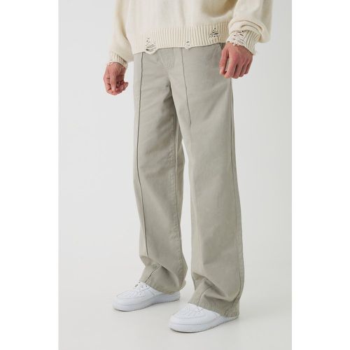 Pantalon large chino à taille élastiquée - S - Boohooman - Modalova