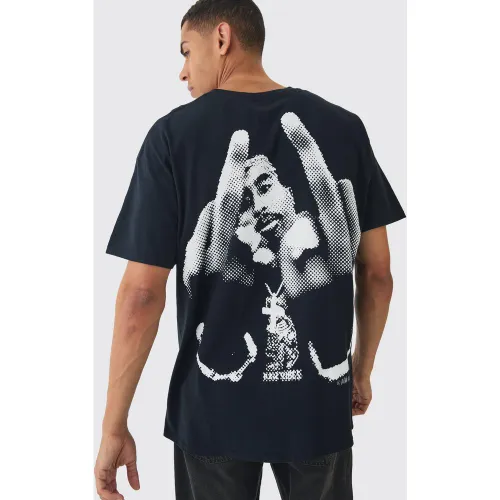 T-shirt oversize imprimé Tupac - S - Boohooman - Modalova