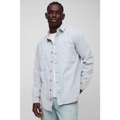 Surchemise oversize délavée en velours côtelé - S - Boohooman - Modalova