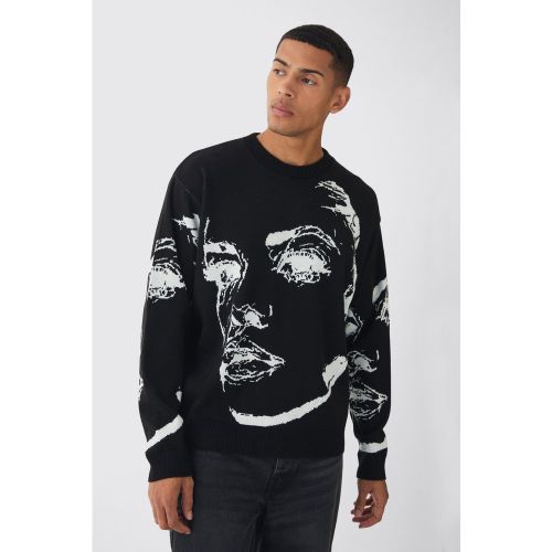 Pull oversize imprimé - L - Boohooman - Modalova