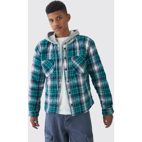 Tall - Surchemise matelassée en jersey - L - Boohooman - Modalova