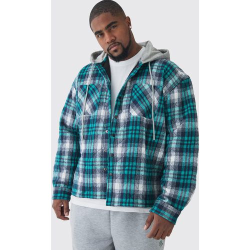 Grande taille - Surchemise matelassée à carreaux - XXXL - Boohooman - Modalova