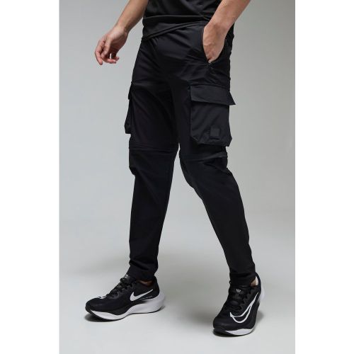 Jogging cargo zippé fuselé - MAN Active - M - Boohooman - Modalova