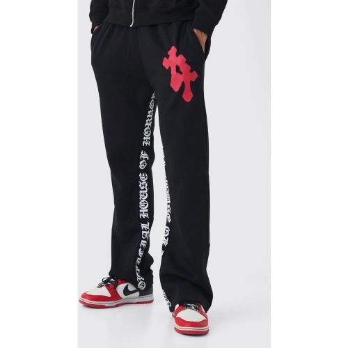 Jogging croisé imprimé à soufflet - M - Boohooman - Modalova