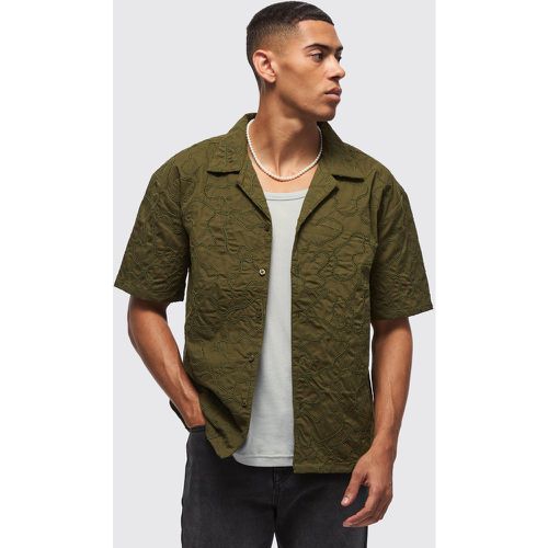 Chemise oversize à manches courtes et broderie - S - Boohooman - Modalova