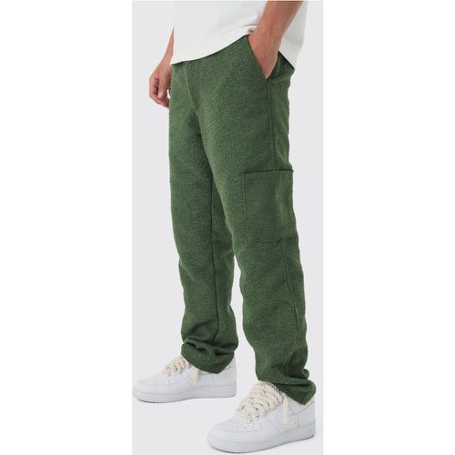 Pantalon cargo épais à taille fixe - 28 - Boohooman - Modalova