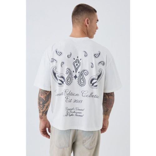 T-shirt oversize à imprimé cachemire - L - Boohooman - Modalova