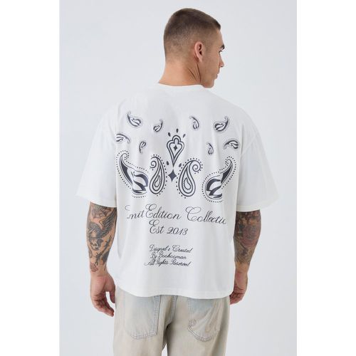 T-shirt oversize à imprimé cachemire - S - Boohooman - Modalova