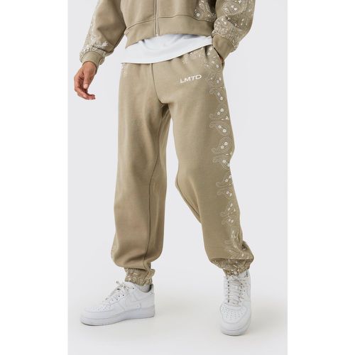 Jogging oversize à imprimé cachemire - S - Boohooman - Modalova