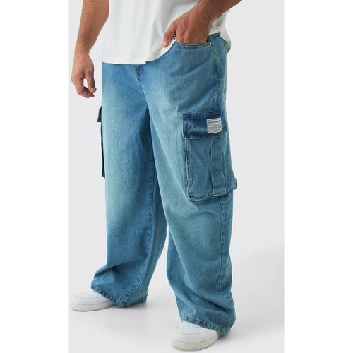 Grande taille - Jean cargo large homme - 38 - Boohooman - Modalova