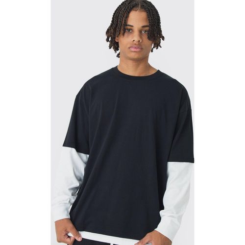 T-shirt oversize à manches longues - L - Boohooman - Modalova