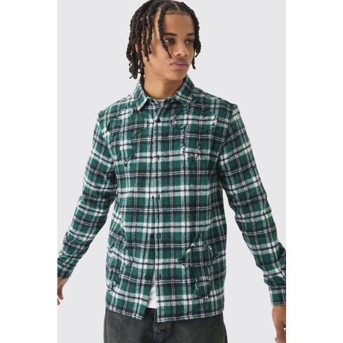 Chemise à carreaux et manches longues - L - Boohooman - Modalova