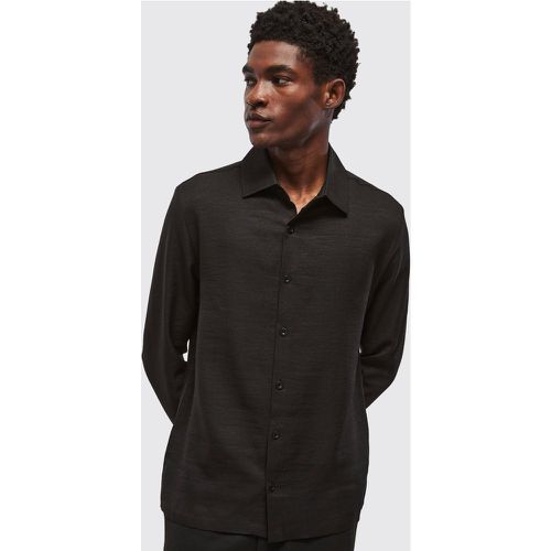 Chemise en lin à manches longues - S - Boohooman - Modalova