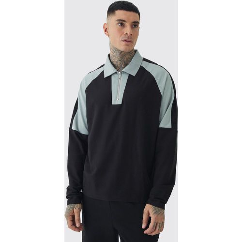 Tall - Polo oversize à manches longues - S - Boohooman - Modalova