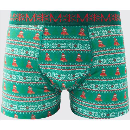 Boxer de Noël à imprimé ours en peluche - L - Boohooman - Modalova