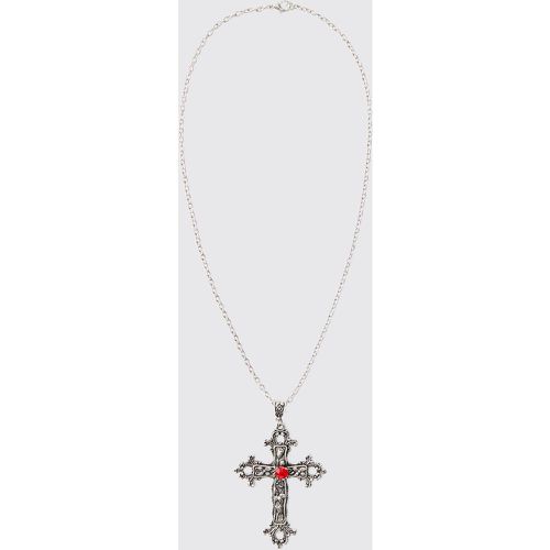 Collier à pendentif croix en - ONE SIZE - Boohooman - Modalova