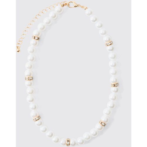 Collier doré en perle - ONE SIZE - Boohooman - Modalova