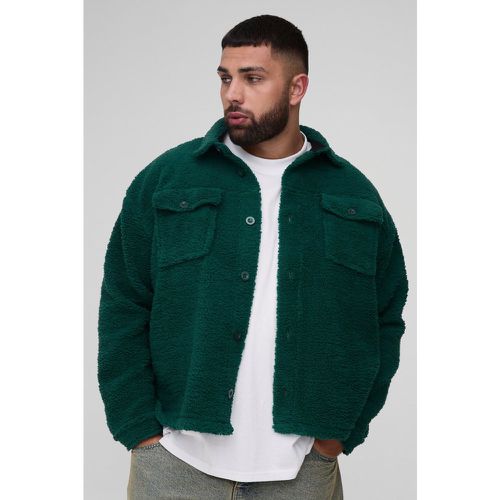 Grande taille - Surchemise en polaire à broderie BHM - XXXL - Boohooman - Modalova