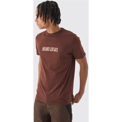 T-shirt cintré imprimé - S - Boohooman - Modalova