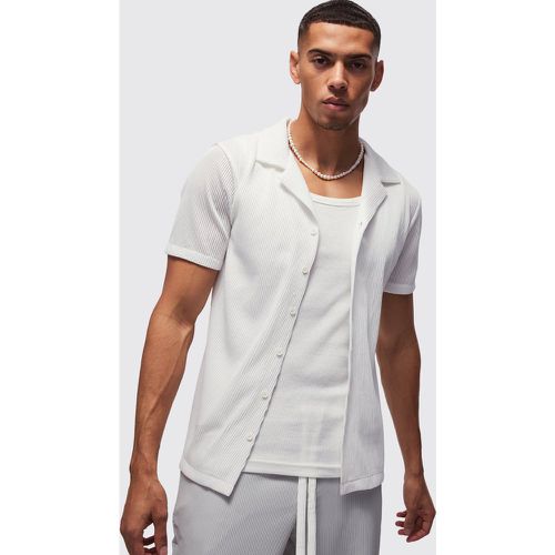 Chemise slim plissée - S - Boohooman - Modalova