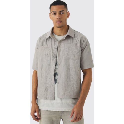 Chemise oversize plissée - S - Boohooman - Modalova