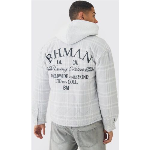Surchemise zippée à carreaux - S - Boohooman - Modalova