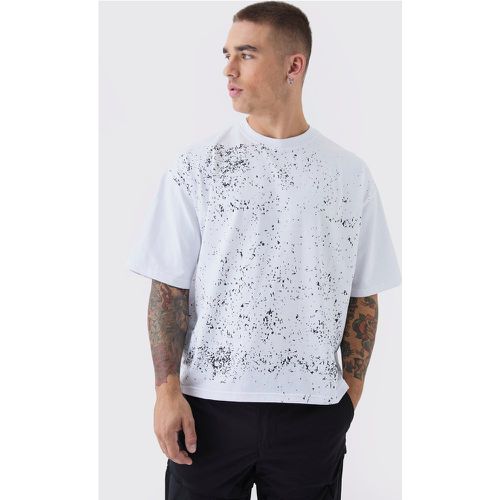 T-shirt oversize à taches de peinture - S - Boohooman - Modalova