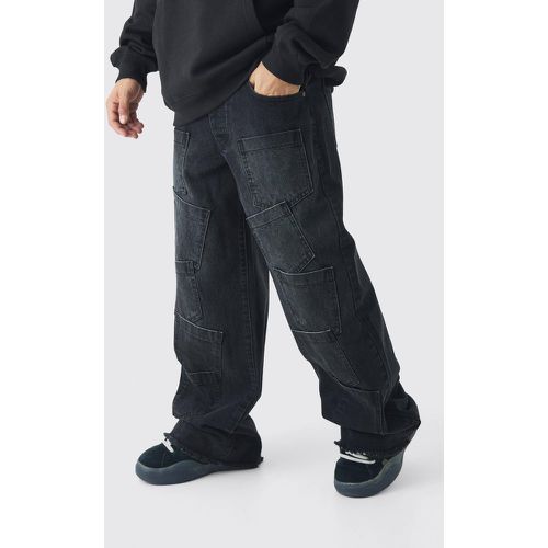 Jean baggy à poches multiples - 28R - Boohooman - Modalova