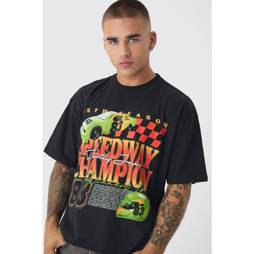 T-shirt oversize à imprimé voiture - XS - Boohooman - Modalova