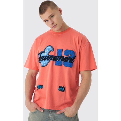 T-shirt oversize à écusson - S - Boohooman - Modalova