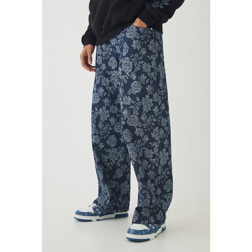 Jean baggy fleuri - 28R - Boohooman - Modalova