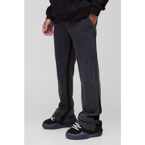 Jogging droit délavé plissé - M - Boohooman - Modalova