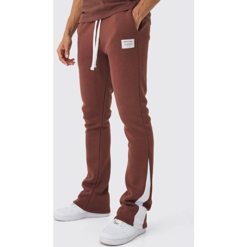 Jogging slim flare à soufflet - M - Boohooman - Modalova