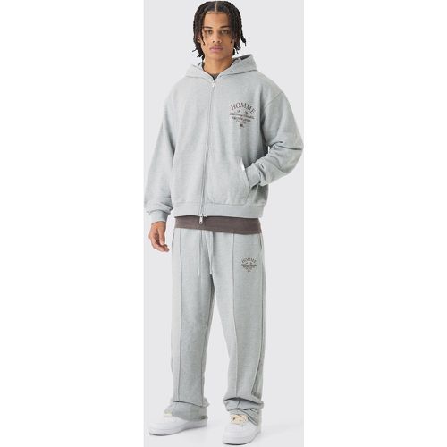 Survêtement oversize zippé - XL - Boohooman - Modalova