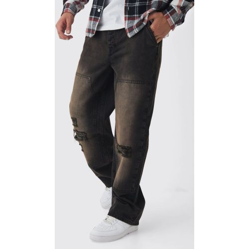 Jean charpentier large délavé - 30R - Boohooman - Modalova