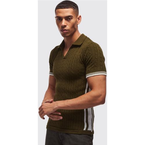Polo moulant à col V - L - Boohooman - Modalova
