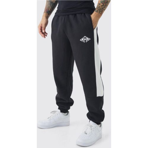 Jogging droit color block - MAN - S - Boohooman - Modalova
