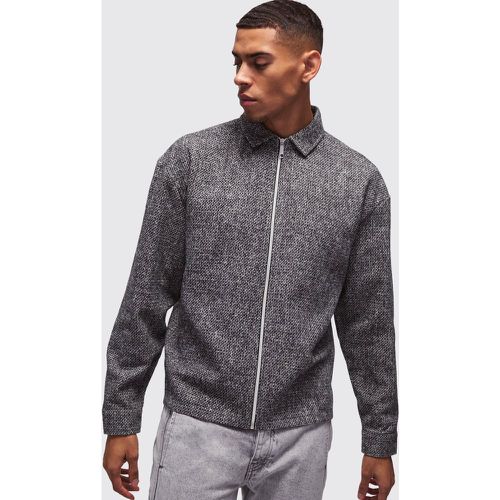 Surchemise oversize zippée - S - Boohooman - Modalova