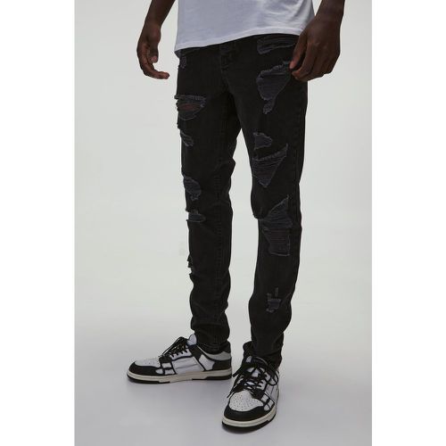 Jean skinny stretch déchiré - 28R - Boohooman - Modalova