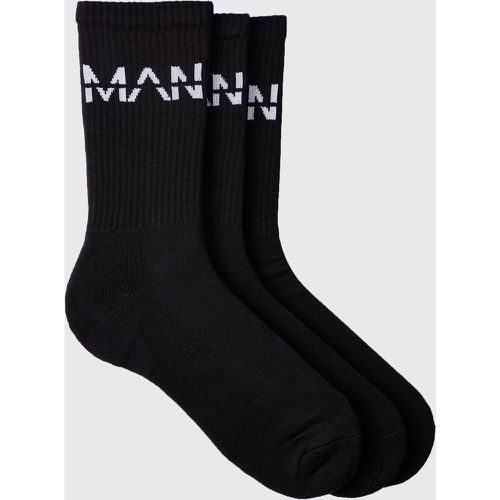 Lot de 3 paires de chaussettes de sport - MAN - ONE SIZE - Boohooman - Modalova