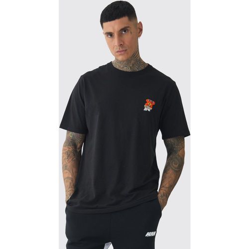 Tall - T-shirt brodé en polaire - S - Boohooman - Modalova