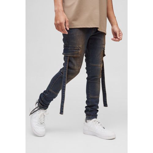 Jean cargo super skinny délavé homme - 28R - Boohooman - Modalova