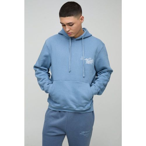 Sweat à capuche à broderie BM homme - S - Boohooman - Modalova