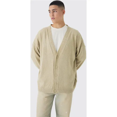Cardigan en maille à épaules dénudées - S - Boohooman - Modalova