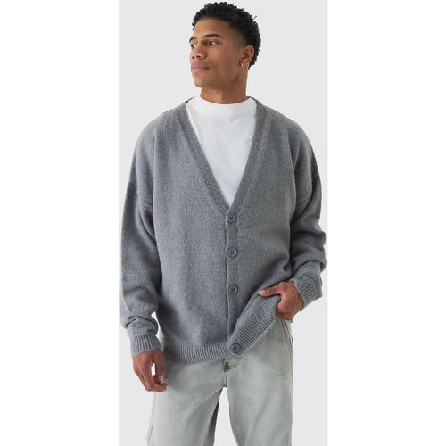 Cardigan oversize en maille brossée - L - Boohooman - Modalova