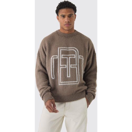 Pull en maille pelucheuse - XL - Boohooman - Modalova