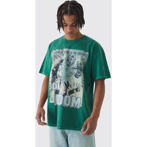 T-shirt oversize délavé à imprimé Marvel Dr Doom - S - Boohooman - Modalova